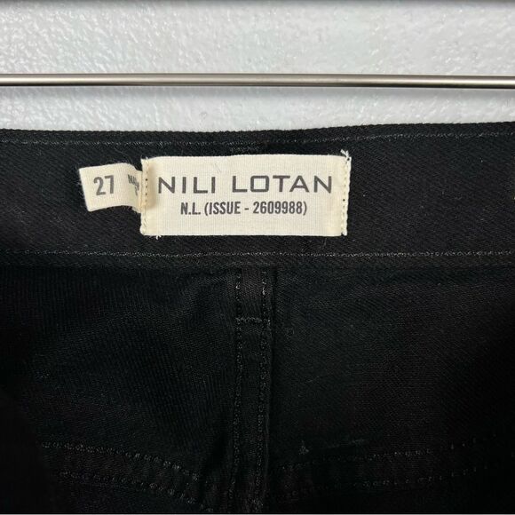 NWT NIli Lotan Black Archer High Rise Straight Leg Jeans Size 27 - Picture 5 of 11